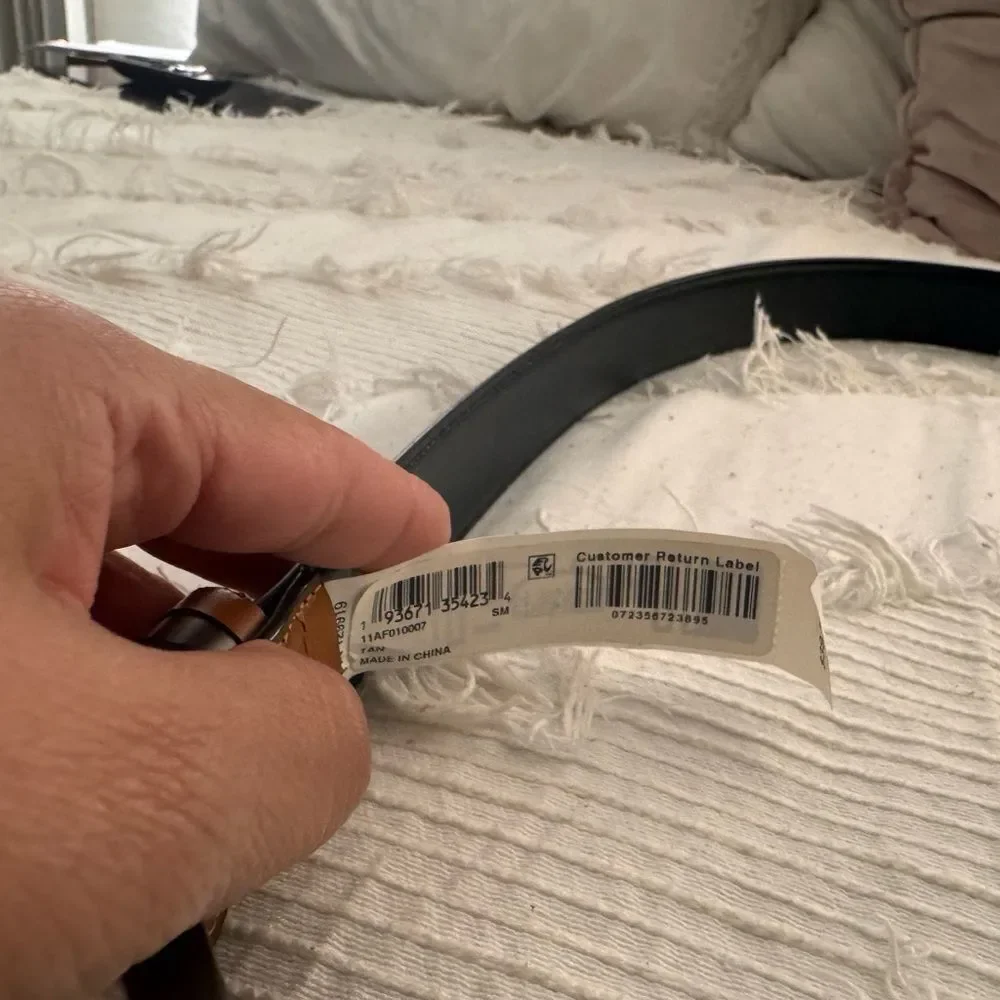 Men's Brown Belt Black on the inside.